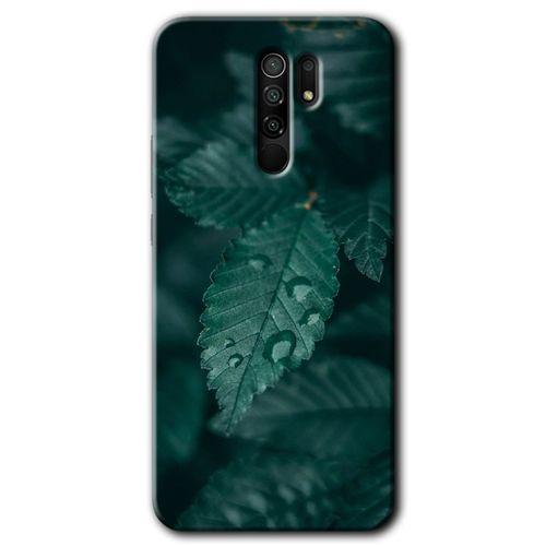 Redmi 9 Kılıf HD Desen Baskılı Arka Kapak - Yağmurlu Yaprak
