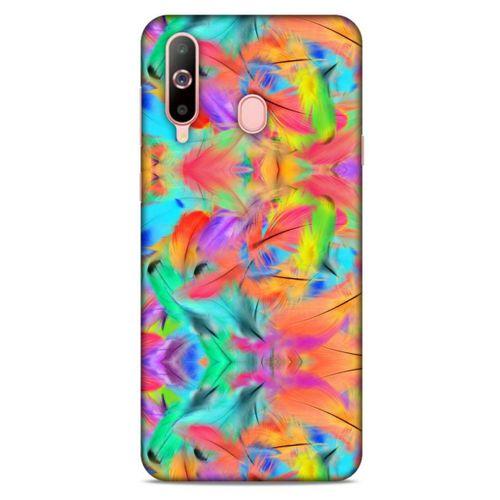Samsung Galaxy A60 Kılıf Desenli Özel Seri Tüyler (32) Soft Silikon Kılıf