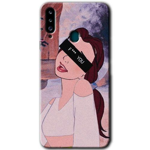 MRCİLETİSİM Samsung Galaxy A20s Kılıf Baskılı Kapak - Bad Girl +Tam Kaplayan Mat Seramik