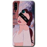 MRCİLETİSİM Samsung Galaxy A20s Kılıf Baskılı Kapak - Bad Girl +Tam Kaplayan Mat Seramik