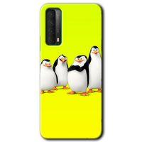 Huawei P Smart 2021 Kılıf Baskılı Kapak - Penguenler + 5D Tam Kaplayan Cam