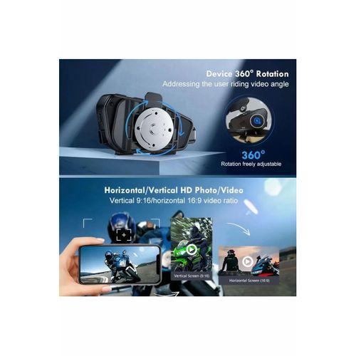 Q28 Motosiklet Kask Bluetooth Kulaklık 1080p Kamera Interkom Kulaklık Su Geçirmez Intercom