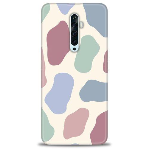 Oppo Reno 2Z Kılıf HD Baskılı Kılıf - Renkli Benek + Tam Ekran Koruyucu
