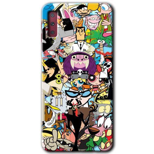 Samsung Galaxy A7 2018 Kılıf HD Desen Baskılı Arka Kapak - Süper Çizgi Kahramanlar