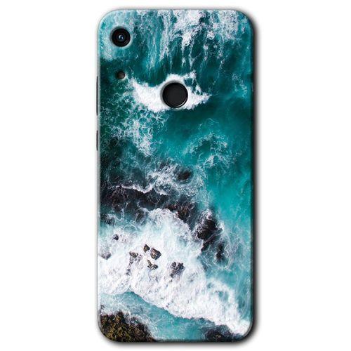 Huawei Y6s 2019 Kılıf HD Desen Baskılı Arka Kapak + Temperli Cam - Deniz Kıyısı