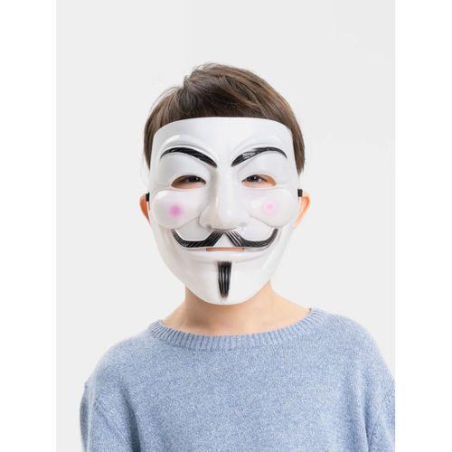 Beyaz Renk Pembe Yanaklı İthal V For Vendetta Maskesi - Lisinya
