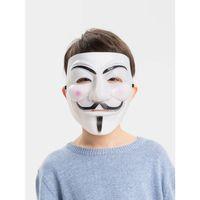 Beyaz Renk Pembe Yanaklı İthal V For Vendetta Maskesi - Lisinya