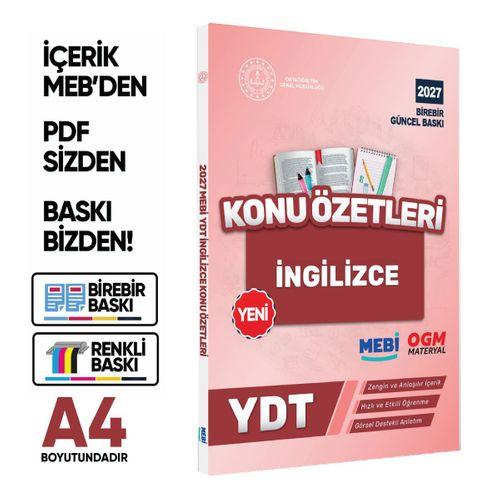 2027 YDT MEBİ-OGM İngilizce Pratik Konu Özet Kitabı RENKLİ A4 Boyut Görsel Destekli BASKI ÜCRETİ