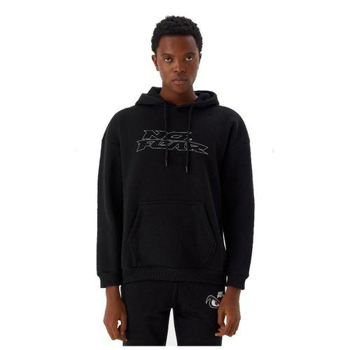 No Fear Erkek Sweatshirt Kapüşonlu Siyah Melanj M500271