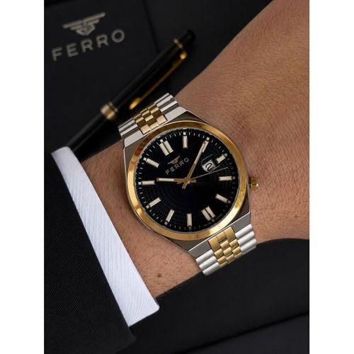 Ferro Premium İtalian Desing Çelik Kordon Nişan Ve Damat Saati 3 Atm Erkek Kol Saati EFM40136-B3
