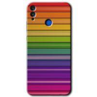 Honor 8c Kılıf HD Desen Baskılı Arka Kapak - Colorful Lines