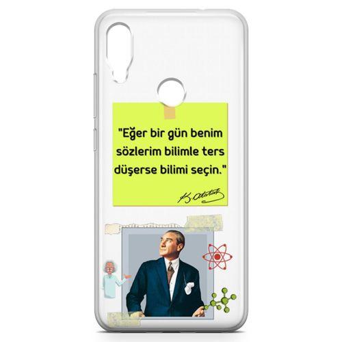 Xiaomi Redmi Note 7 Kılıf Caps Atatürk Arka Kapak Koruma Desenli Full Koruyucu