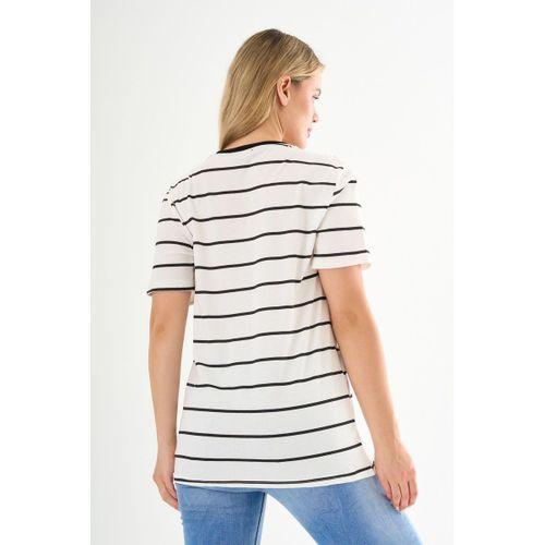 ALEXANDERGARDI V Yaka Çizgili T-shirt