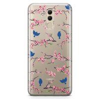 Huawei Mate 20 Lite Kılıf Mavi Serçe Arka Kapak Koruma Desenli Full Koruyucu