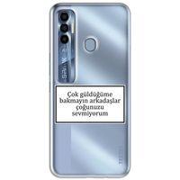 Tecno Spark 7 Pro Kılıf HD Yazı Baskılı Silikon Arka Kapak - Yazı 15