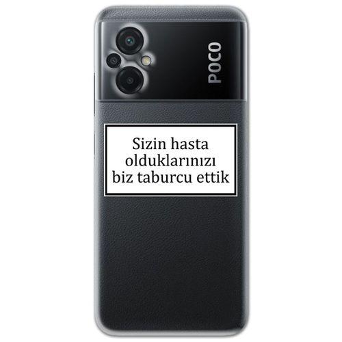 Xiaomi Poco M5 Kılıf HD Yazı Baskılı Silikon Arka Kapak - Yazı 1
