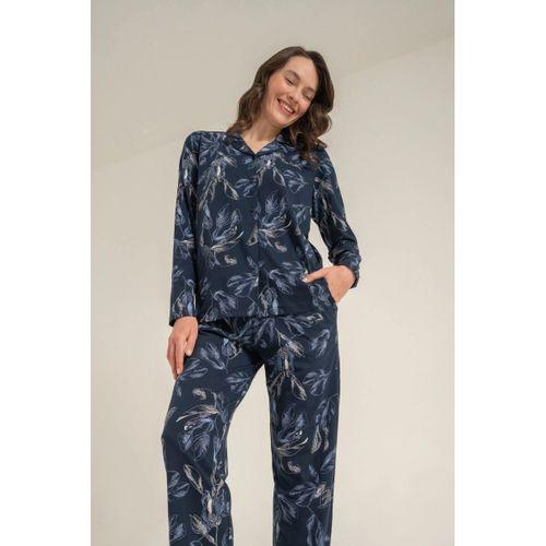 Kadın Pijama Takımı - Uzun Kol Gömlek