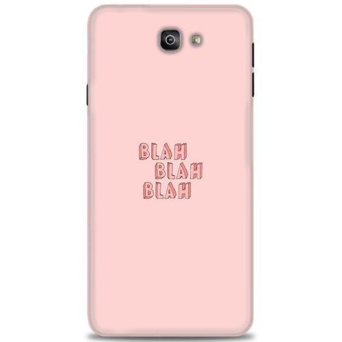 Samsung Galaxy J7 Prime Kılıf HD Baskılı Kılıf - Blah Blah + Tam Ekran Koruyucu