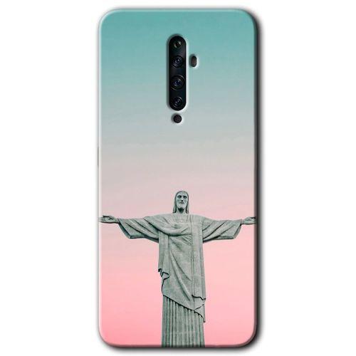 Oppo Reno 2z Kılıf HD Desen Baskılı Arka Kapak + Temperli Cam - Rio