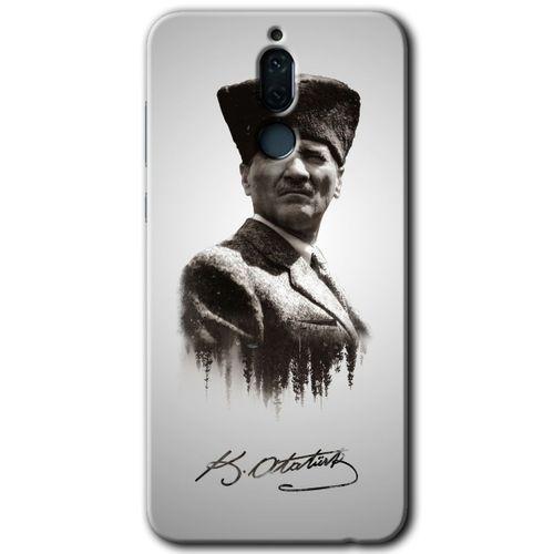 Huawei Mate 10 Lite Kılıf HD Desen Baskılı Arka Kapak - Mustafa Kemal Atatürk