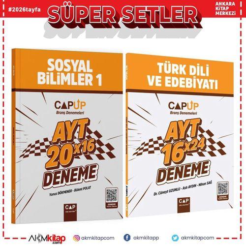 Çap Yayınları AYT Sosyal Bilimler 1 20 X 16 Up ve Edebiyat Deneme Seti 2 Kitap