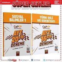 Çap Yayınları AYT Sosyal Bilimler 1 20 X 16 Up ve Edebiyat Deneme Seti 2 Kitap