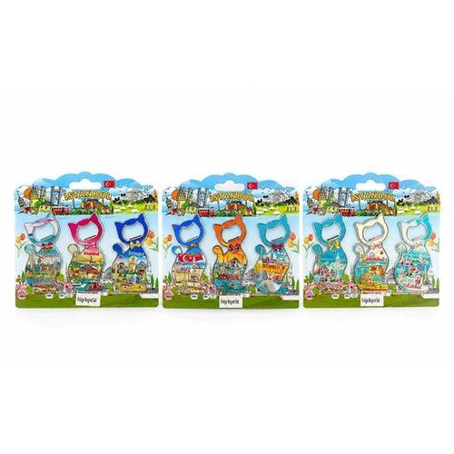 İstanbul Temalı Metal Buzdolapı Süsü Magnet 3lü Set Alk5812