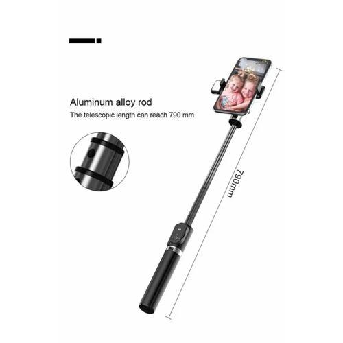 Led Işıklı Selfie Çubuğu Bluetooth Kumandalı Kablosuz Tripot Selfie Monopod Selfie Stick (pembe)