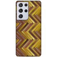 Lopard Samsung Galaxy S21 Ultra Uyumlu Kılıf Wood'X (31) TPU Kılıf Baskılı