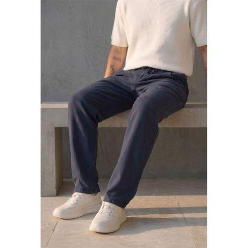 Magnus Tensel Kumaş Relaxed Fit Beli Lastikli Erkek Pantolon - Lacivert