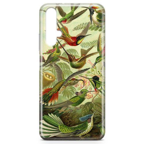 Honor View 20 Kılıf Suluboya Trochilus Arka Kapak Koruma Desenli Full Koruyucu