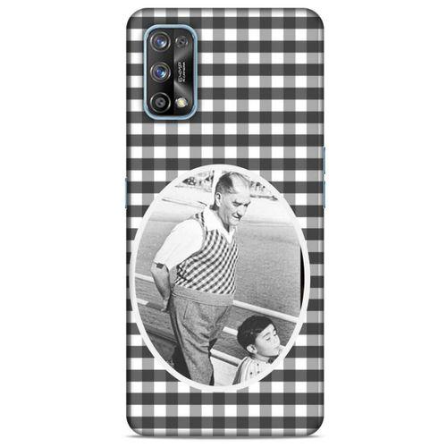 Oppo Realme 7 Pro Kılıf Atatürk (18) Telefon Kılıfları Siyah Beyaz