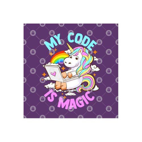 My Code Is Magic Unicorn Computer Programmer Coder Kupa