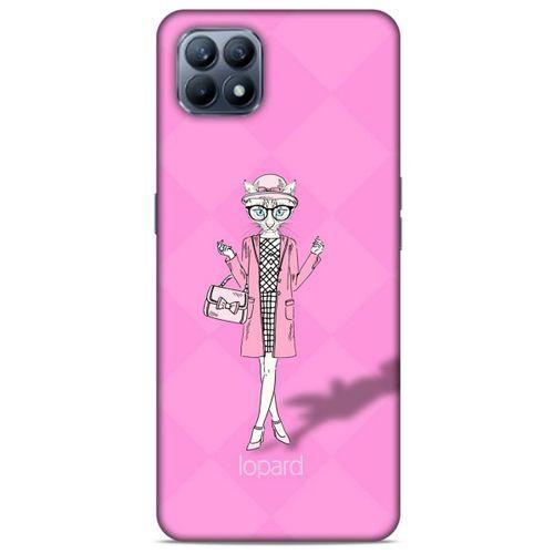 Huawei P40 Lite Kılıf FunnyMaX (21) Koruyucu Kapak Şeker Pembe Kedi