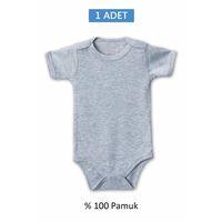 Gri Yarım Kol Body Zıbın 2-7 YAŞ Çocuklar İçin (1 ADET) Alttan Çıtçıtlı Özel Gereksinimli