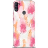 Samsung Galaxy M11 Kılıf HD Baskılı Kılıf - Pembe Palet + Tam Ekran Koruyucu