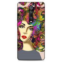 Lopard Xiaomi Redmi K20 Pro Uyumlu Kılıf Sürreal Yüzler ♀ (40) Fit Silikon Kılıf Desenli