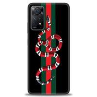 Xiaomi Redmi Note 11 Pro Kılıf HD Baskılı Kılıf - Kırmızı Yeşil Yılan + Tam Ekran Koruyucu