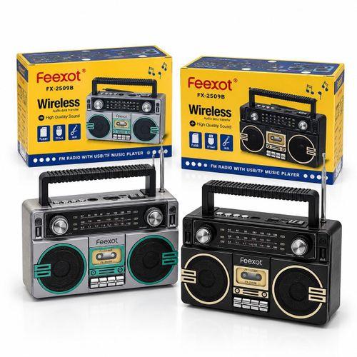 Şarjlı Bluetooth Hoparlör - FM Radyo, USB/TF MP3 Çalar, İbreli