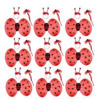 Uğur Böceği Kostüm Seti - Kanat Taç Asa 3 Parça 12 Adet