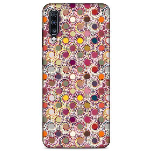 Samsung Galaxy A70 Kılıf Pastel Renkler (36) Glitter Kılıf Sarı Pembe