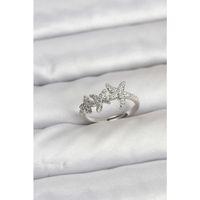 Pirinç Yıldız Model Gümüş Renk Kadın Yüzük