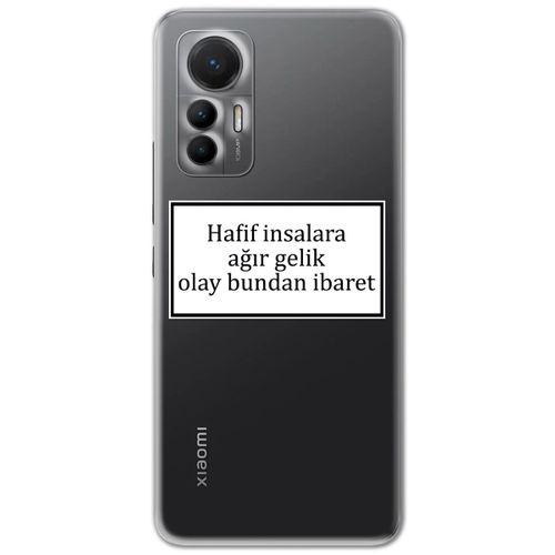 Xiaomi Mi 12 Lite Kılıf HD Yazı Baskılı Silikon Arka Kapak - Yazı 2