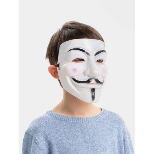 Beyaz Renk Pembe Yanaklı İthal V For Vendetta Maskesi - Lisinya