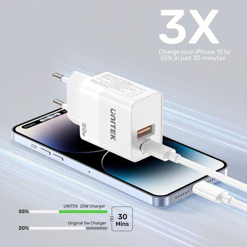 Unitek 20W Hızlı Şarj Adaptörü 1*USB-C (P1124ABK-EU)