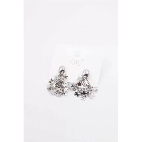 Yıldız Pullu Küpe - Gümüş