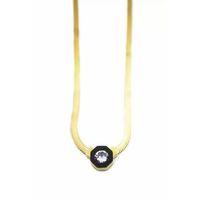 Çağla İtalyan Zincir Çelik Kolye - Altın