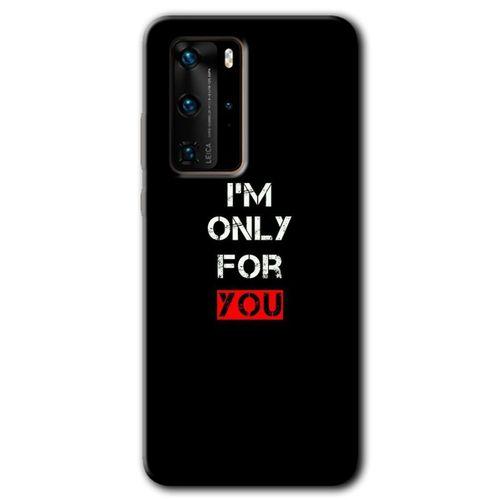 Huawei P40 Pro Kılıf HD Desen Baskılı Arka Kapak - For You + Kırılmaz Cam