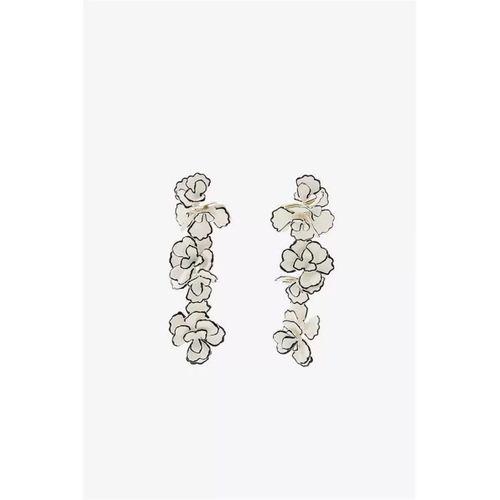 Çiçek Küpe - Beyaz