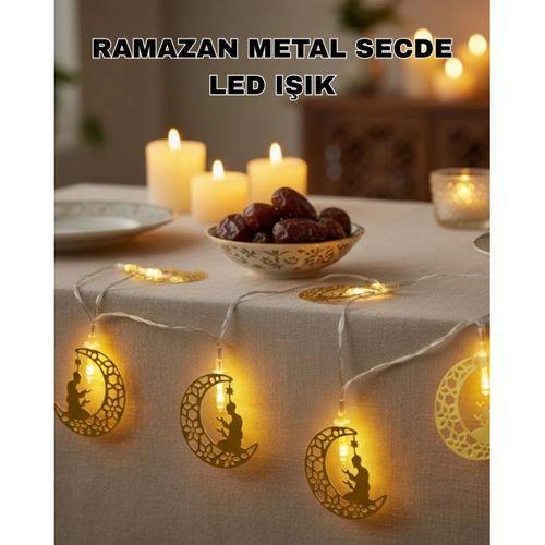 Ramazan Temalı Ay İçinde Secde Eden Adam Led Peri Işığı